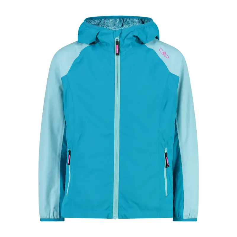 Giacca impermeabile con cappuccio fisso per ragazza CMP