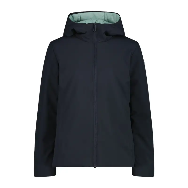 Giacca impermeabile con cappuccio reversibile zip per donna CMP