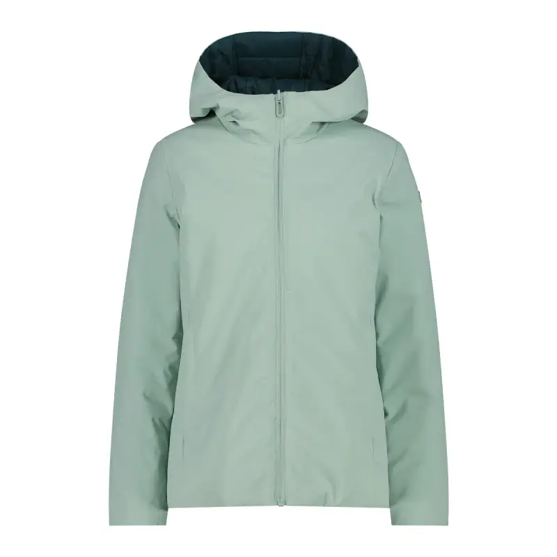 Giacca impermeabile con cappuccio reversibile zip per donna CMP