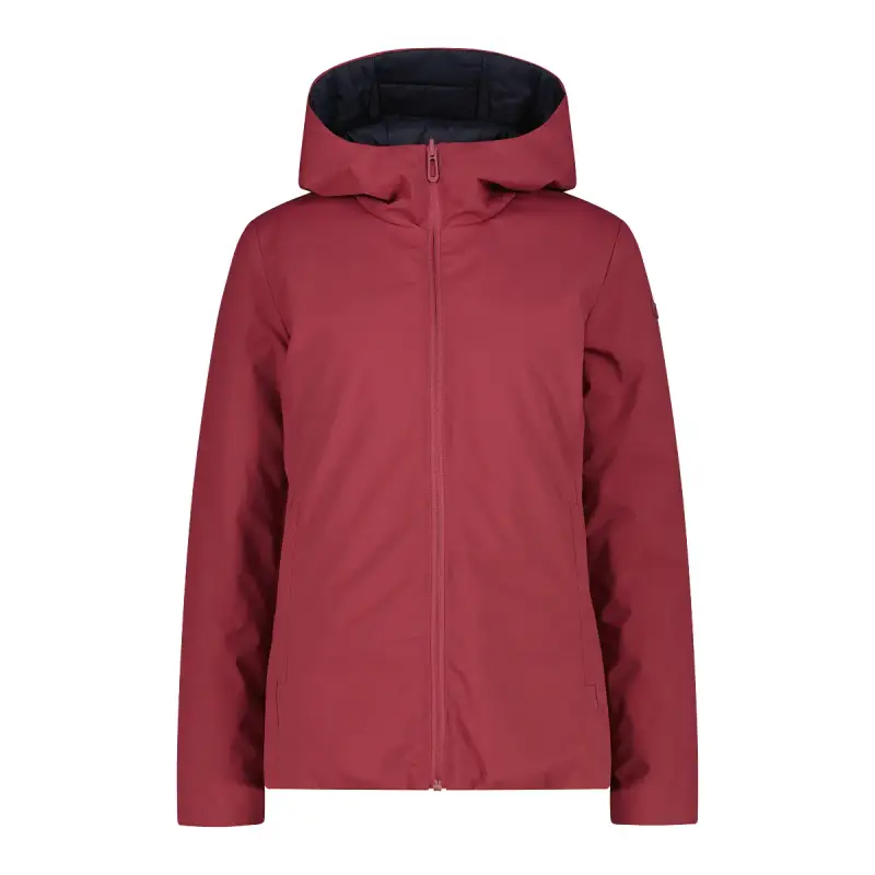 Giacca impermeabile con cappuccio reversibile zip per donna CMP
