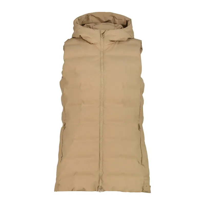 Gilet imbottito con cappuccio e zip donna CMP