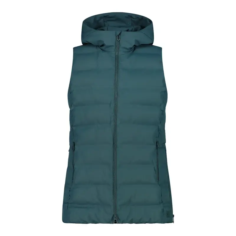 Gilet imbottito con cappuccio e zip donna CMP