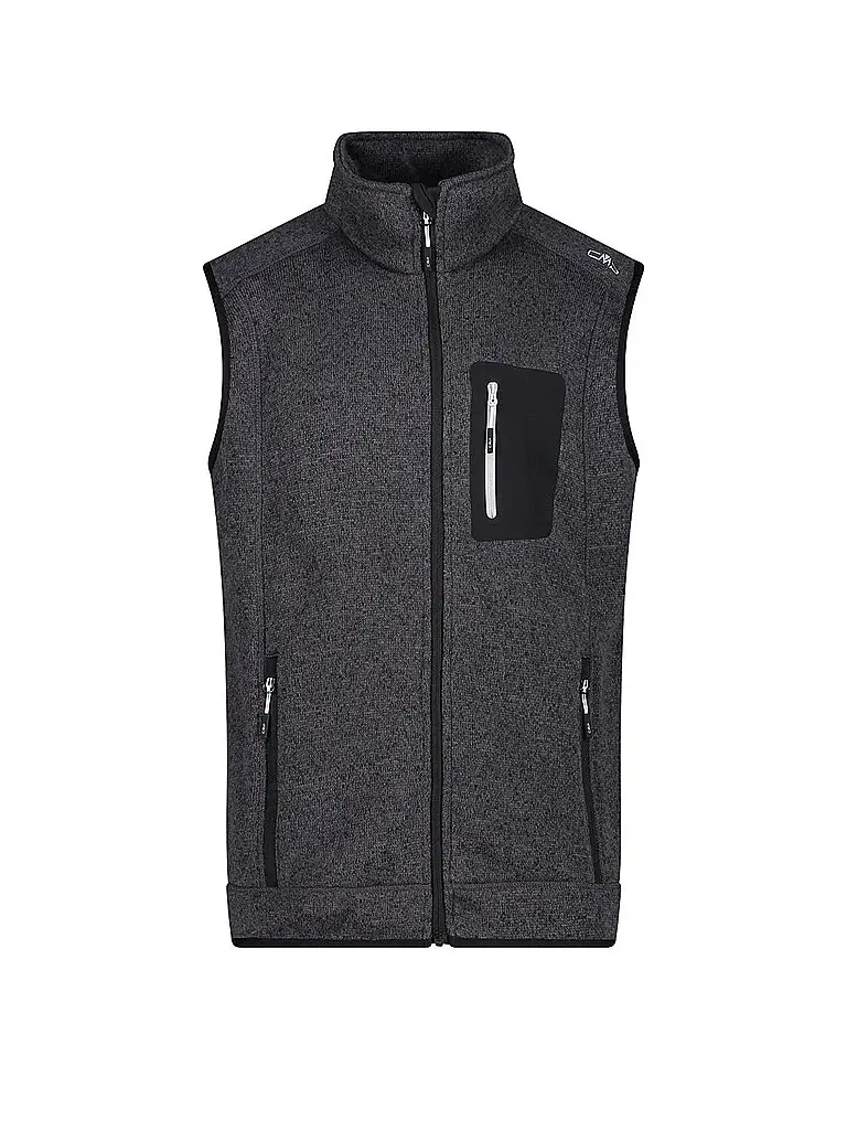 Gilet in pile da uomo nero | 54