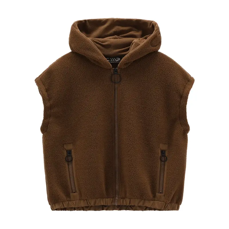 Gilet polare donna con cappuccio CMP
