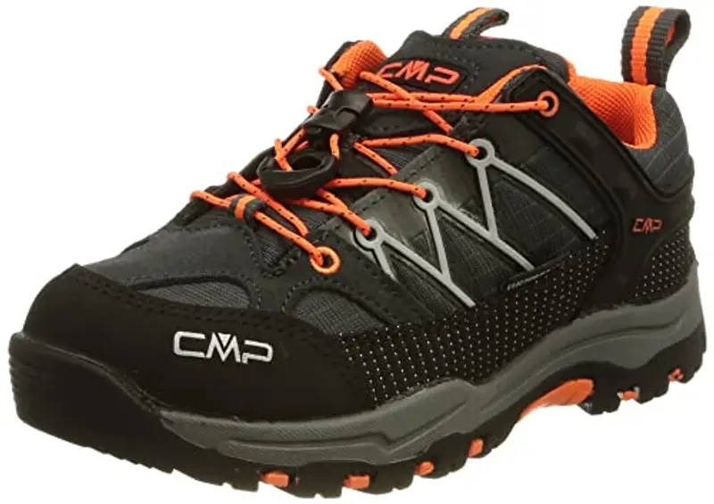 CMP Kids Rigel Low Trekking Shoes Kids Wp, Scarpe da trekking Unisex - Bambini e ragazzi, Antracite-Flash Orange, 41 EU