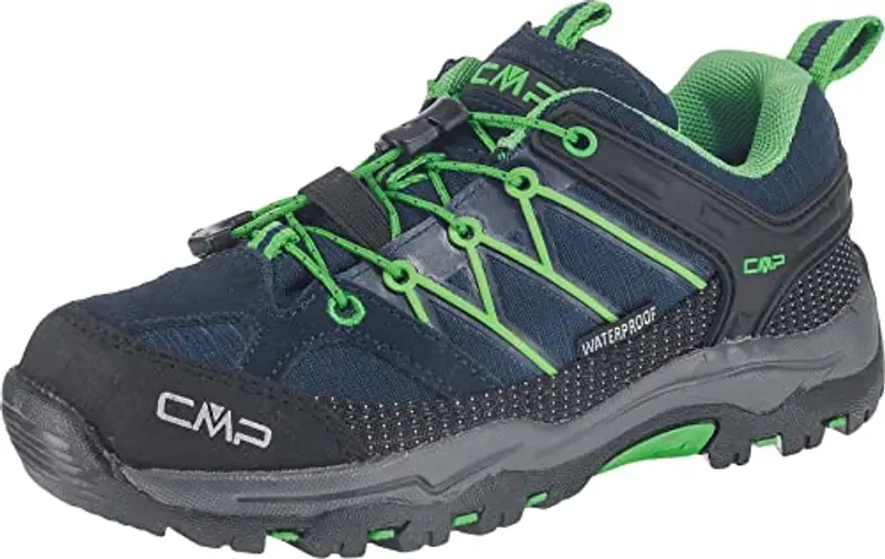 CMP Kids Rigel Low Trekking Shoes Wp, Scarpe da trekking Unisex - Bambini e ragazzi, B.Blue-Gecko, 33 EU