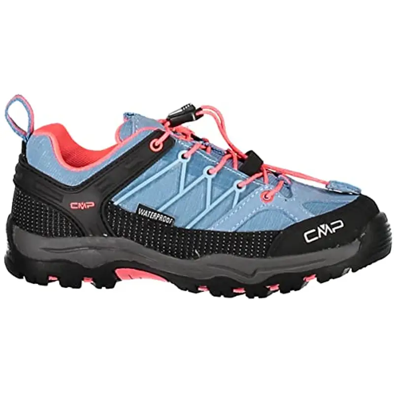 CMP Kids Rigel Low Trekking Shoes Wp, Scarpe da trekking Unisex - Bambini e ragazzi, Clorophilla-Red Fluo, 33 EU miniatura 2