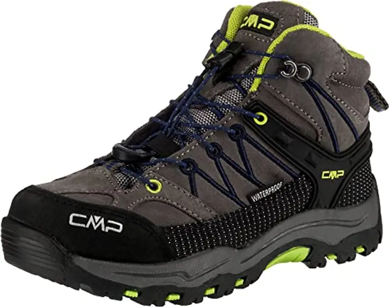 CMP Kids Rigel Mid Trekking Shoes Wp, Scarpe da trekking Unisex - Bambini e ragazzi, Graffite Marine 35UD, 37 EU