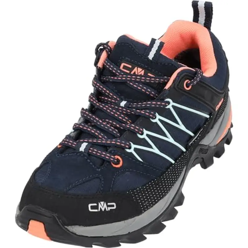 CMP Rigel Low Wmn Trekking Shoe Wp, Scarpe da trekking Donna, B.Blue-Giada-Peach, 38 EU