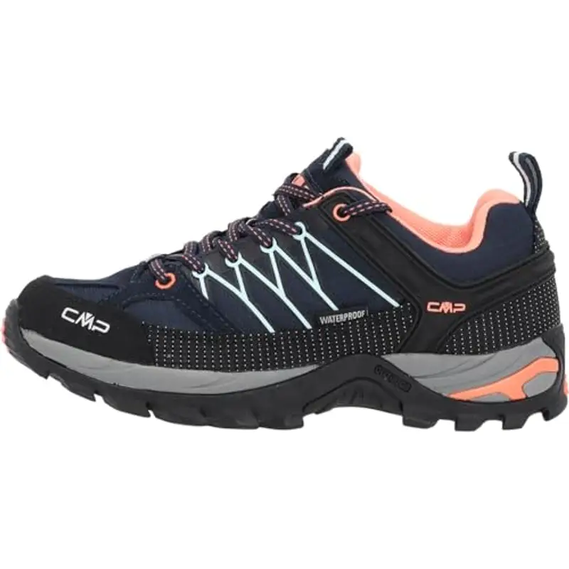 CMP Rigel Low Wmn Trekking Shoe Wp, Scarpe da trekking Donna, B.Blue-Giada-Peach, 38 EU miniatura 2