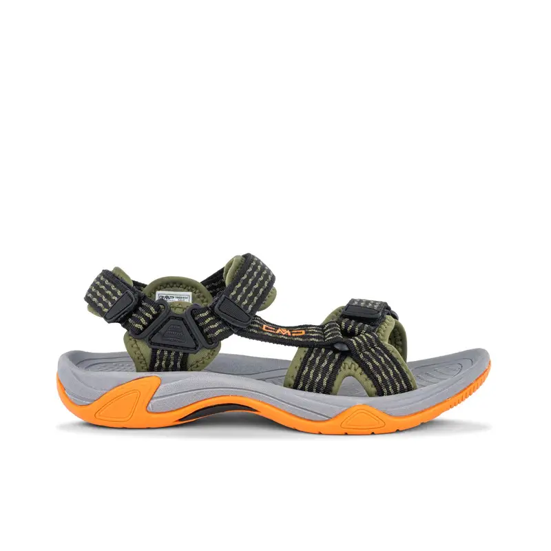 Sandali trekking verdi da ragazzo con strappi