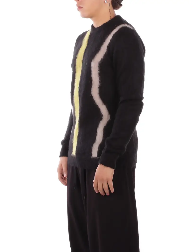 Maglia Uomo CNC Nero Maglia giro miniatura 2