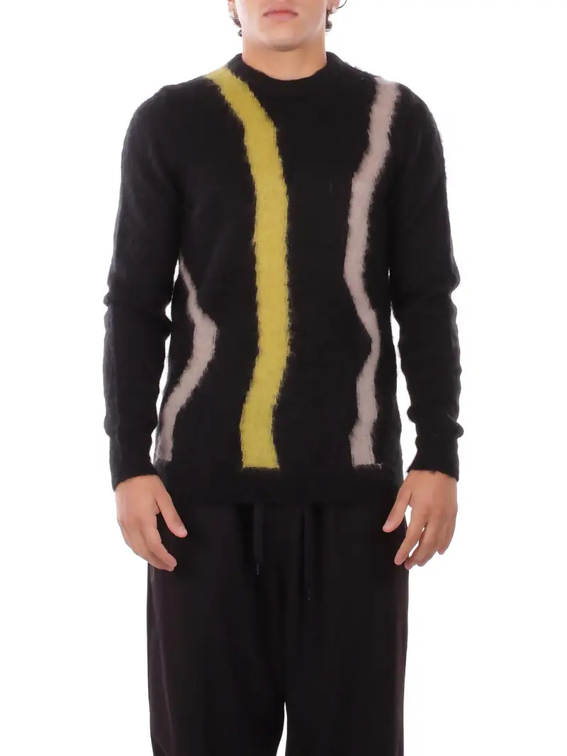 Maglia Uomo CNC Nero Maglia giro