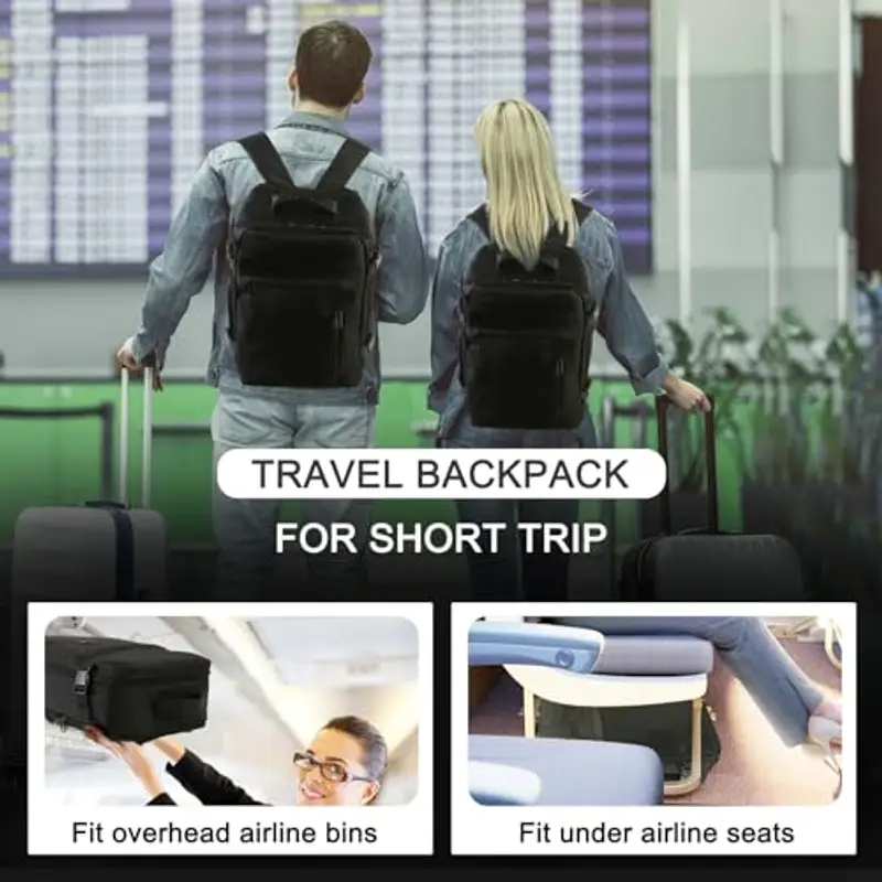 CNMTCCO Zaino da viaggio Uomo Nero 817009 miniatura 3