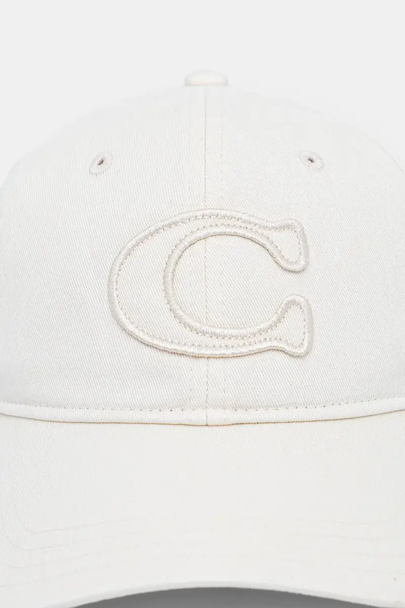 Coach Berretto da baseball in cotone beige miniatura 2