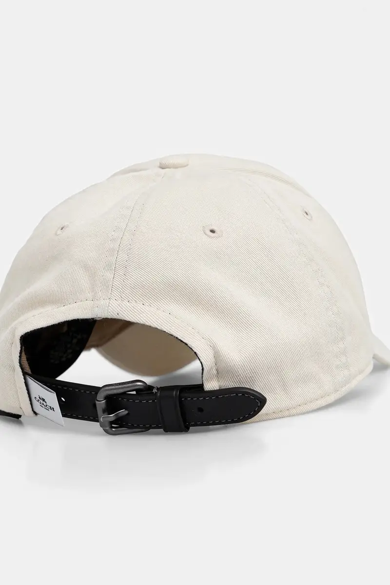 Coach Berretto da baseball in cotone beige miniatura 3