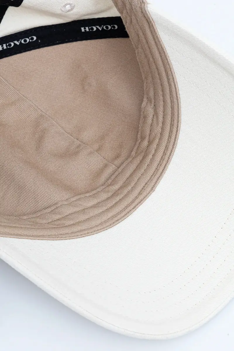 Coach Berretto da baseball in cotone beige miniatura 4