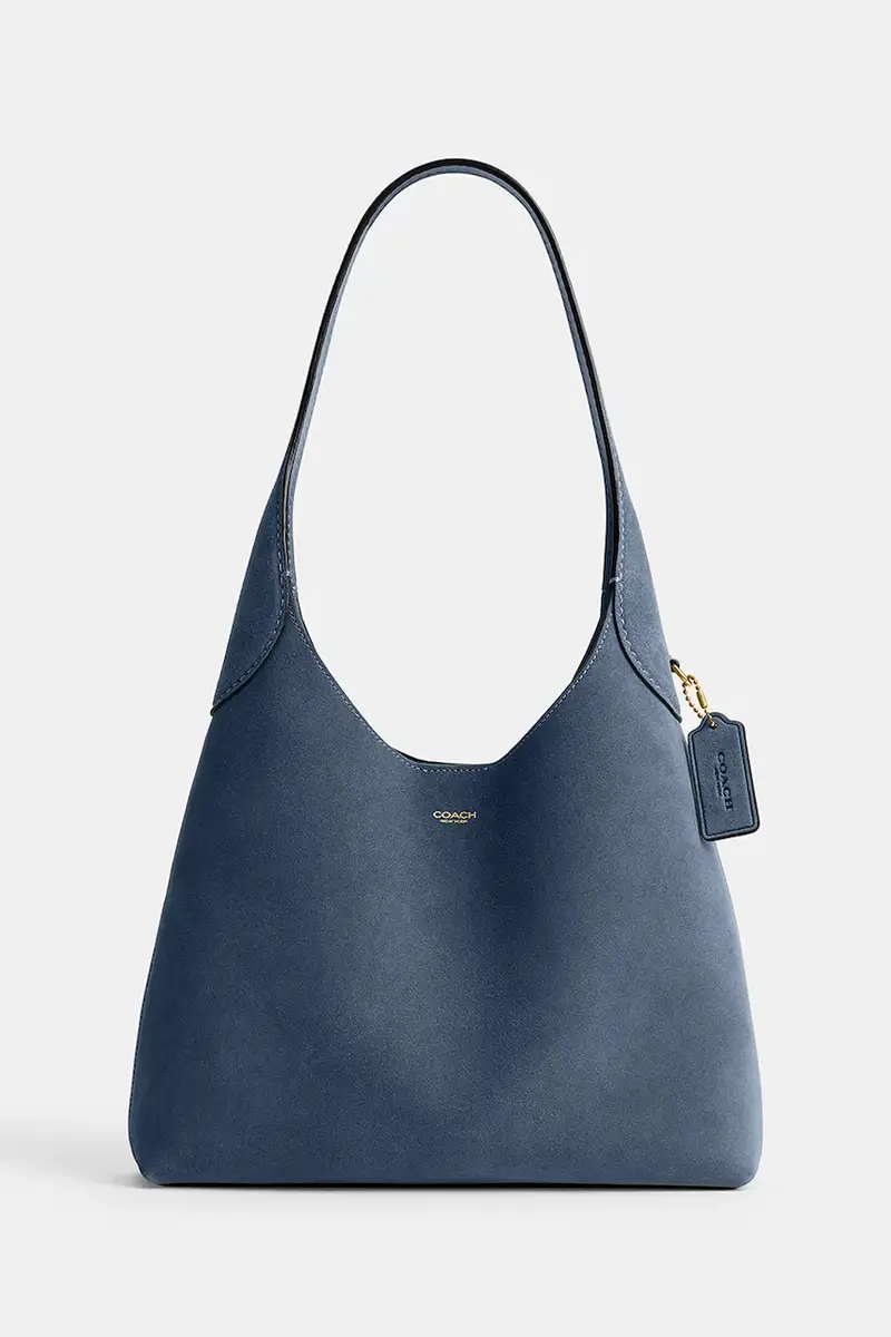 Coach Borsa in pelle scamosciata blu