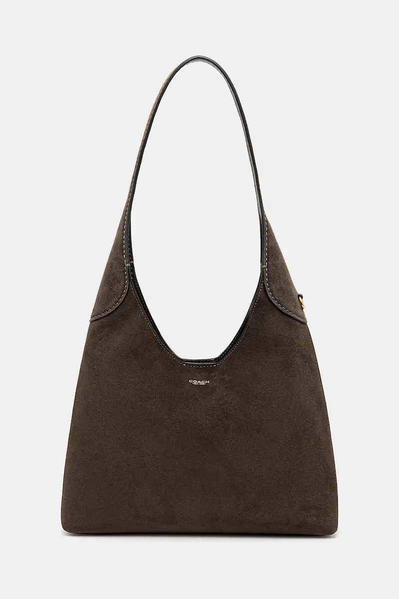 borsa in pelle scamosciata Brooklyn colore verde CW637