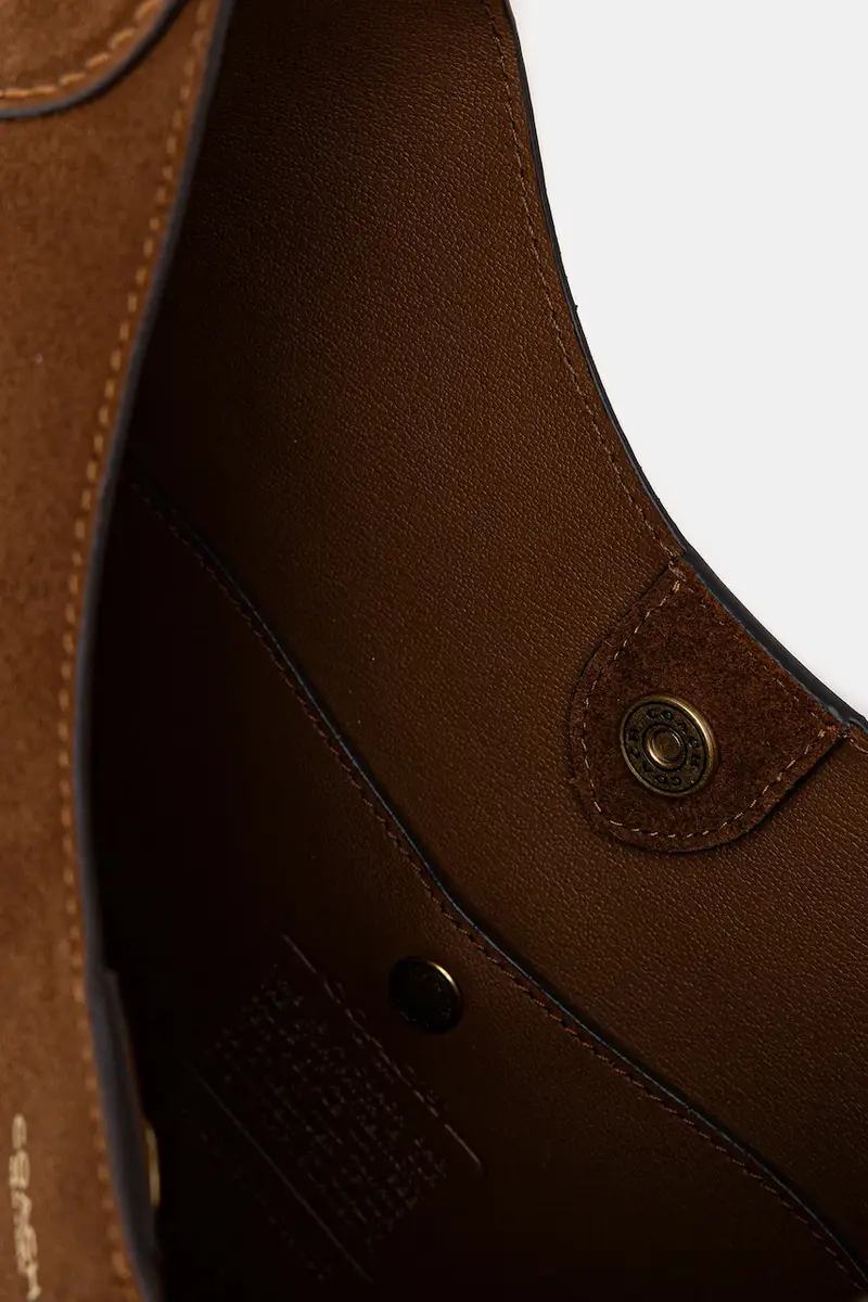 borsa in pelle scamosciata Brooklyn colore verde CW637 Marrone miniatura 5