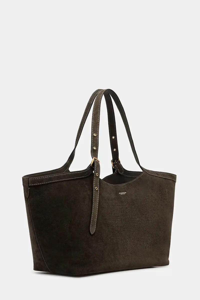 borsa in pelle scamosciata Gramercy colore marrone CBN47 Verde miniatura 2