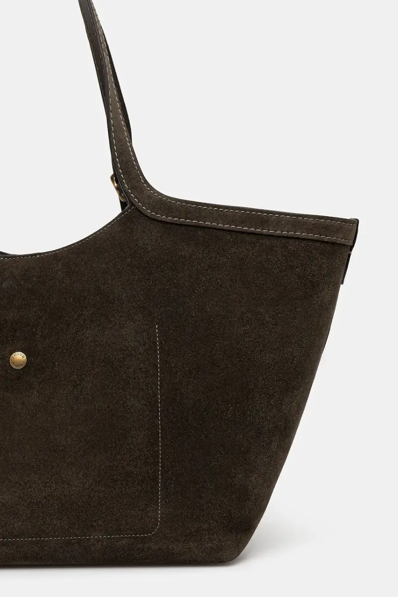 borsa in pelle scamosciata Gramercy colore marrone CBN47 Verde miniatura 3