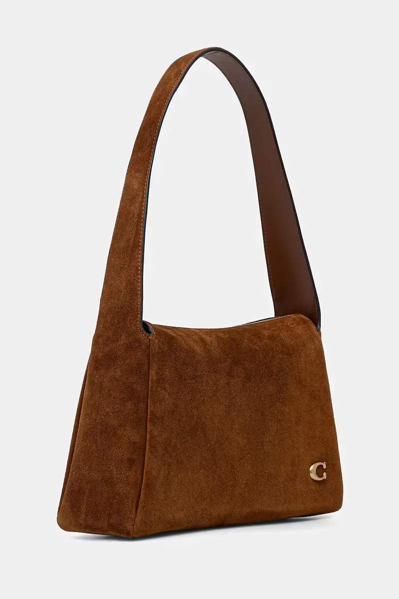 borsa in pelle scamosciata Lola Marrone miniatura 2