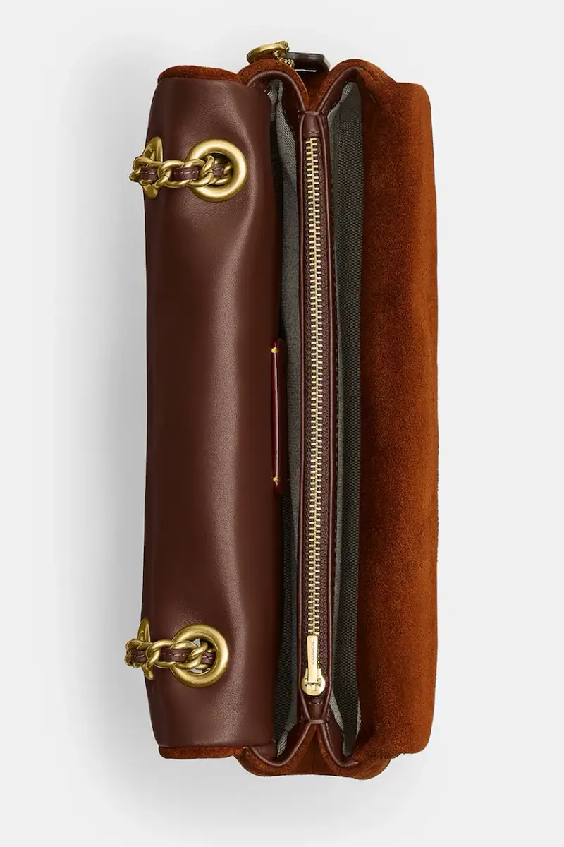 borsa in pelle scamosciata Tabby 26 Marrone miniatura 3