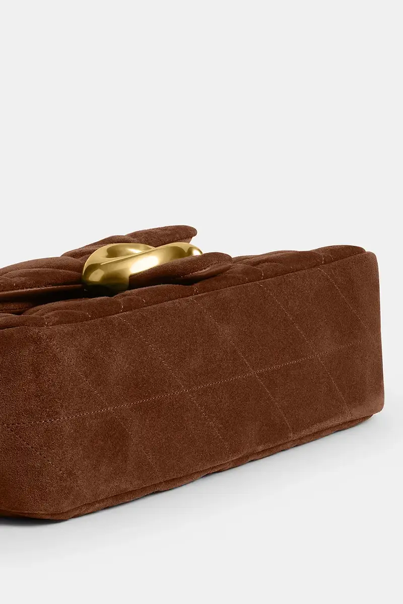 borsa in pelle scamosciata Tabby 26 Marrone miniatura 5