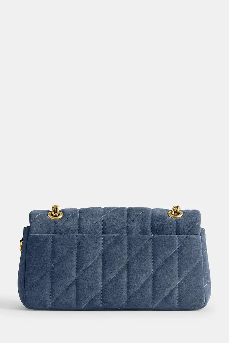 Coach Borsa in pelle scamosciata blu miniatura 2