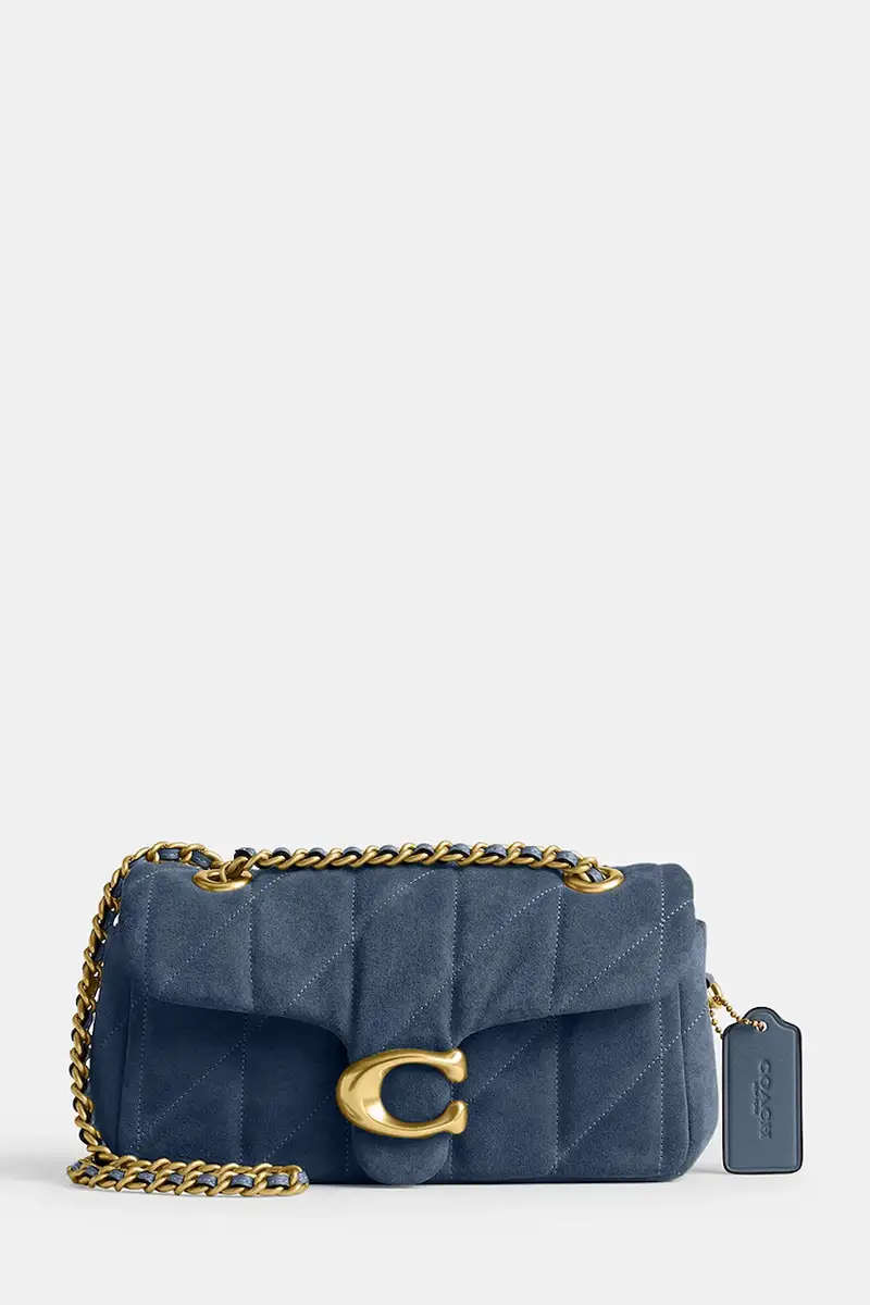 Coach Borsa in pelle scamosciata blu