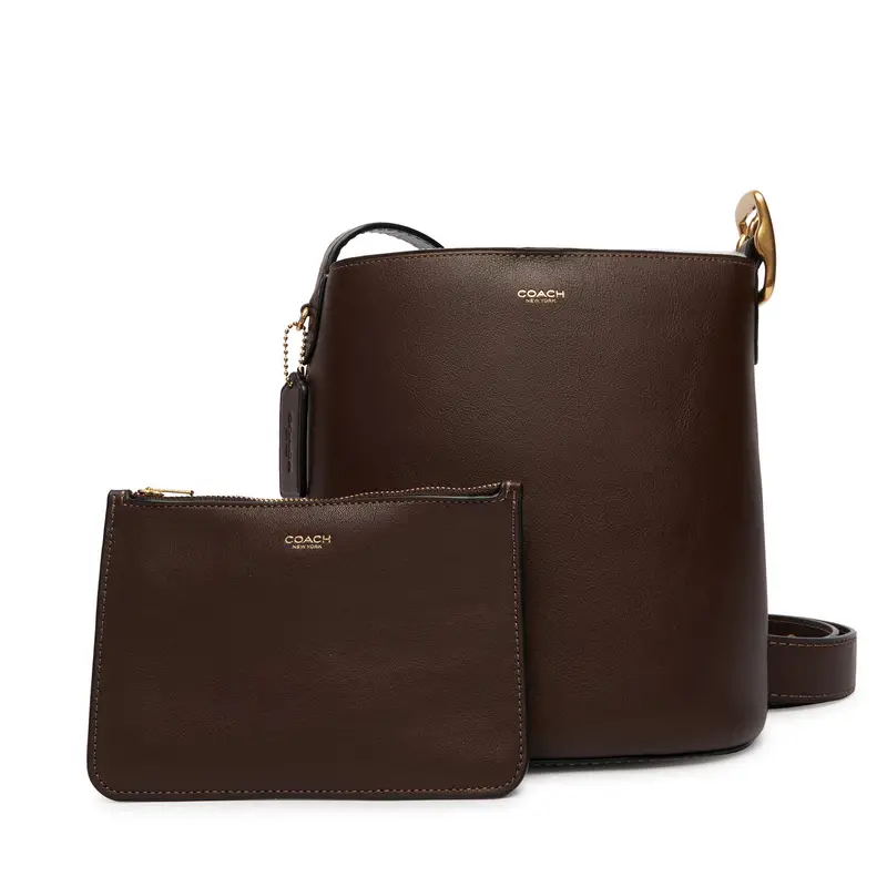 Borsetta Coach Bleecker Bucket Bag 21 CCX07 Marrone