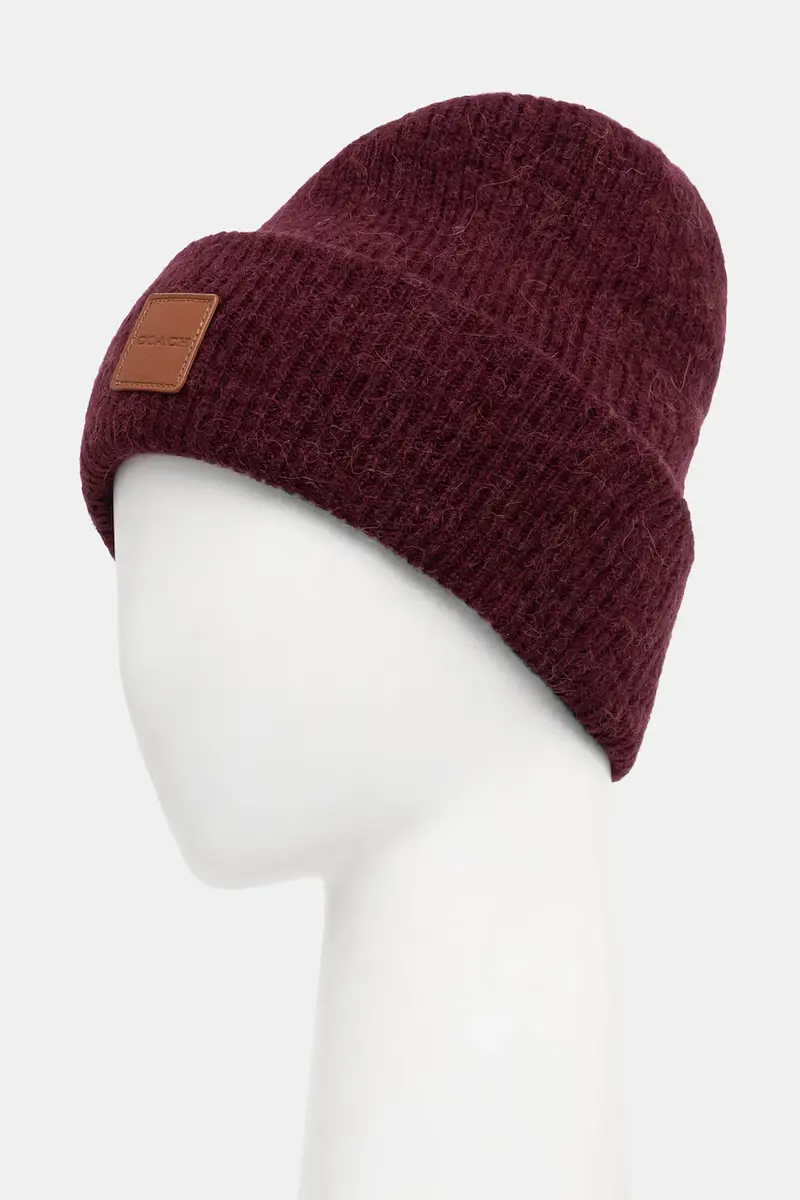 cappello con lana colore rosso 29CU825 Granata miniatura 2