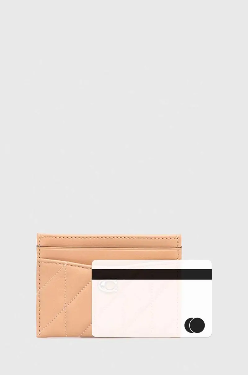 portacarte in pelle Essential Card Case colore beige miniatura 4