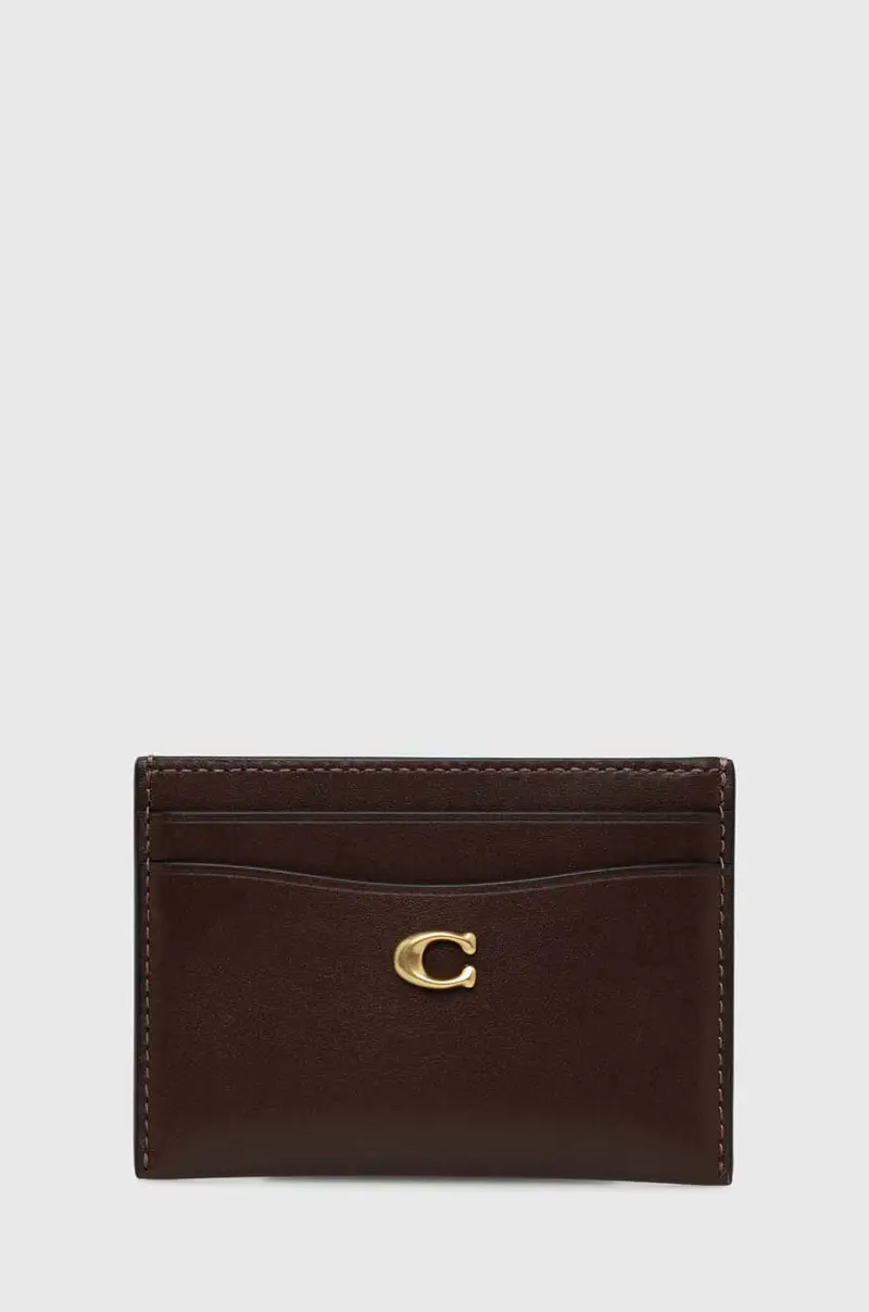 portacarte in pelle Essential Card Case colore marrone