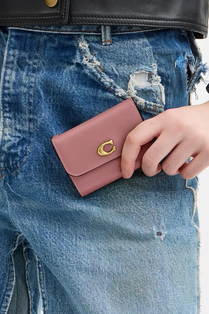 portafoglio in pelle donna colore nero CZ111 Rosa miniatura 5