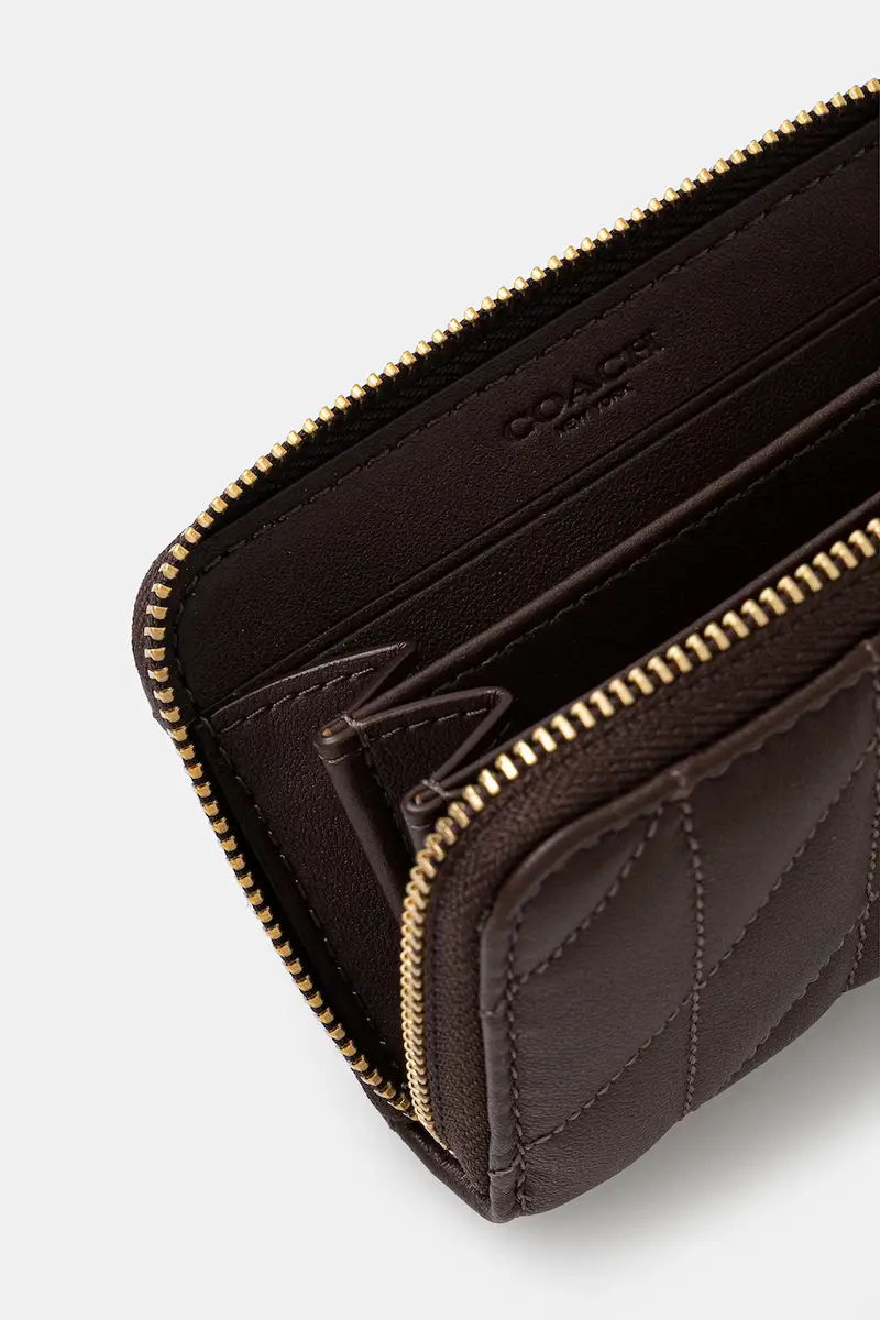 portafoglio in pelle donna colore violetto CM505 Marrone miniatura 3