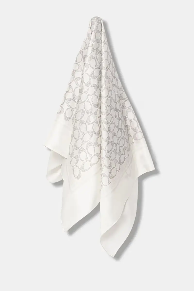 scialle in seta Bianco