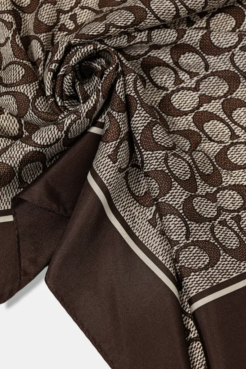 Coach Maglia in seta marrone miniatura 2