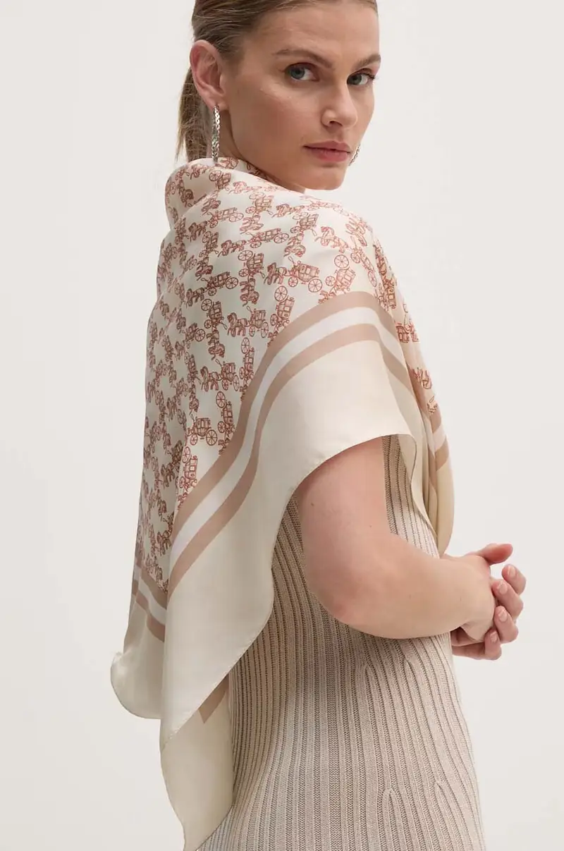 scialle in seta Multicolore miniatura 5