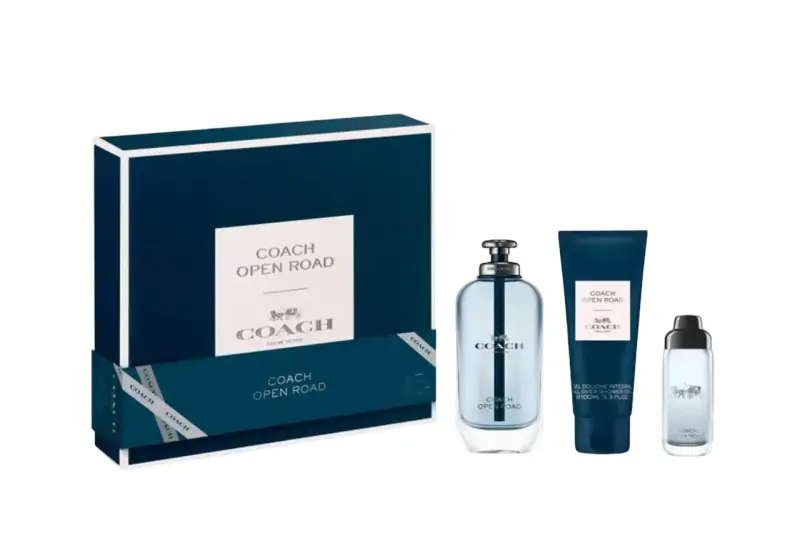 Set Coach Open Road Eau De Toilette per uomo 100 ml + Open Road Eau De Toilette per uomo 15 ml + Open Road Gel doccia 100 ml