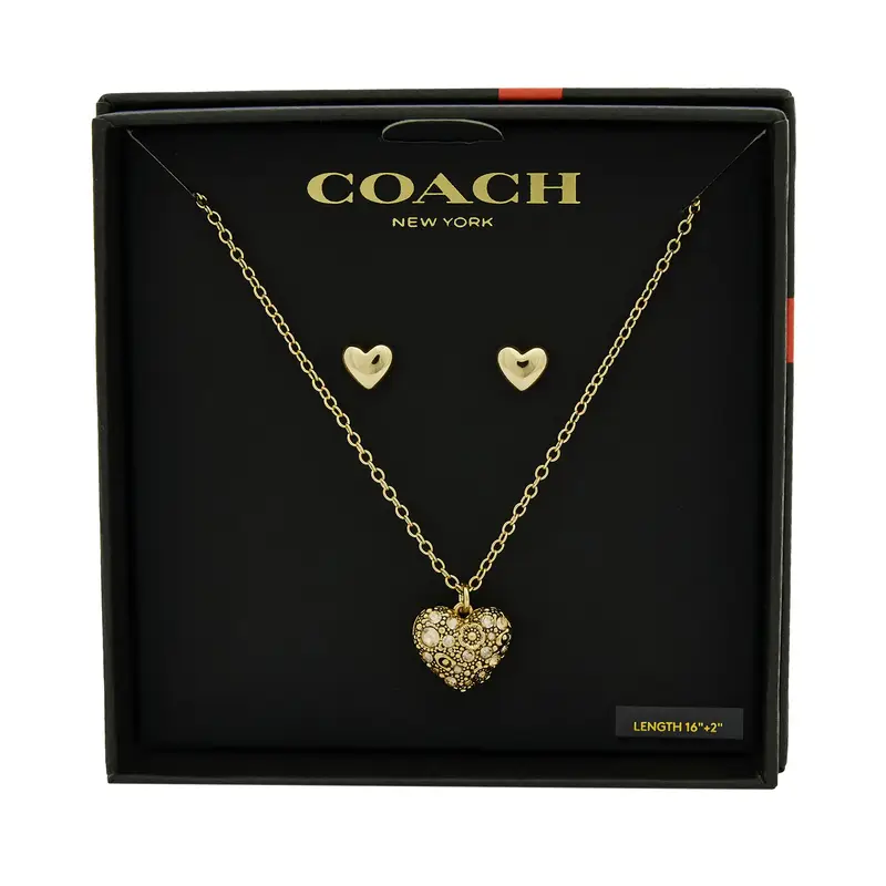 Set collana e orecchini Coach 37541359 Oro