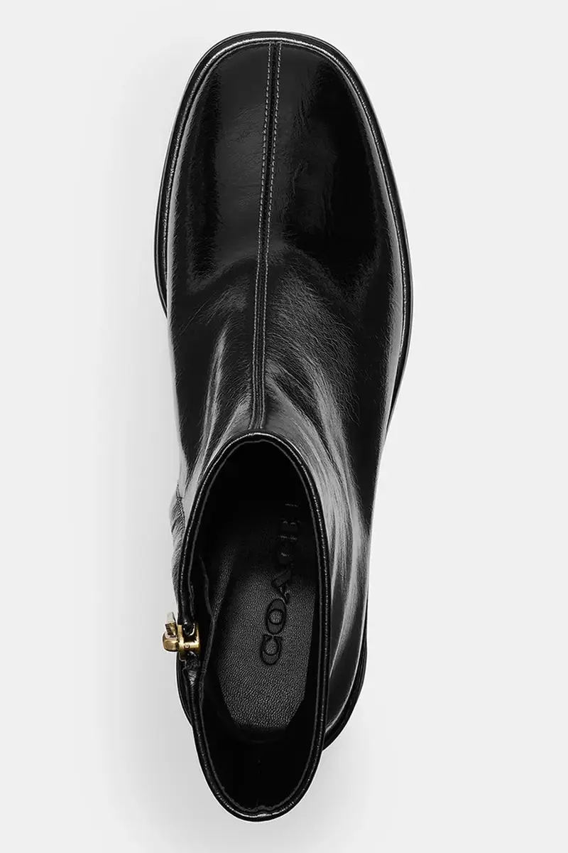 stivaletti alla caviglia in pelle Gigi Glazed Nero miniatura 5