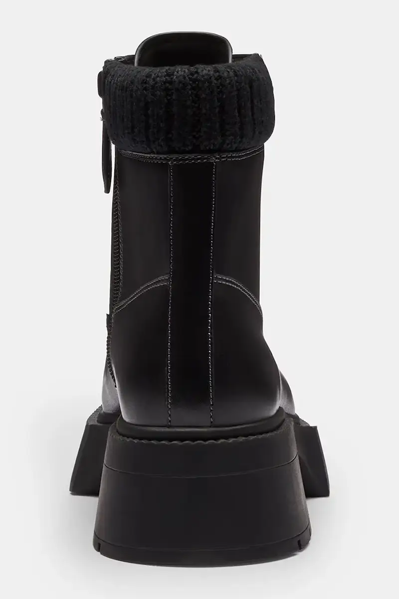 stivaletti alla caviglia in pelle Leah Platform donna colore nero CCH88 miniatura 4