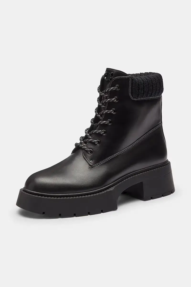 stivaletti alla caviglia in pelle Leah Platform donna colore nero CCH88 miniatura 3