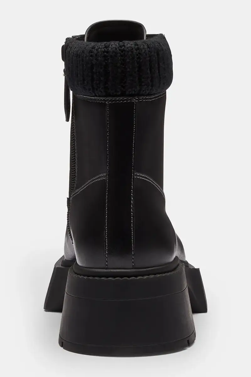 stivaletti alla caviglia in pelle Leah Platform donna colore nero CCH88 miniatura 4