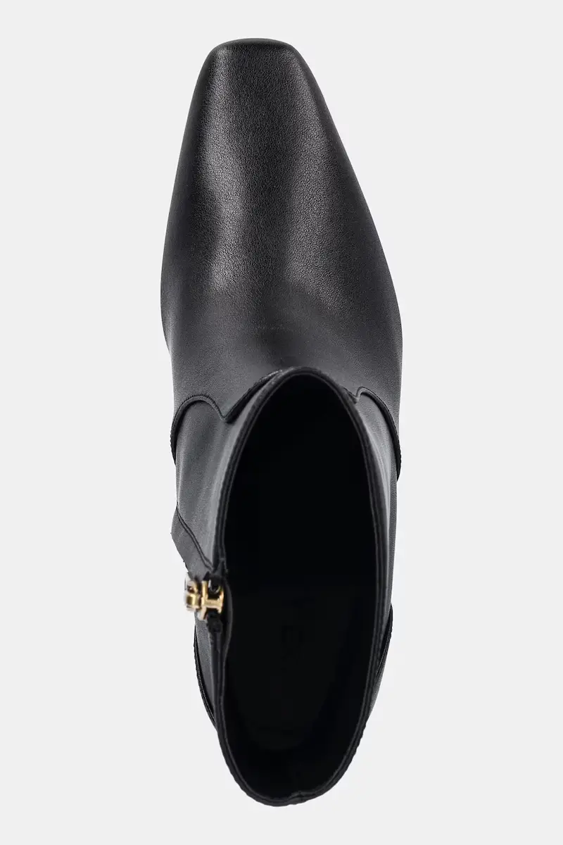 stivaletti alla caviglia in pelle Sculpted C Kitten Heel Leather Bootie donna colore nero CBP25 miniatura 4