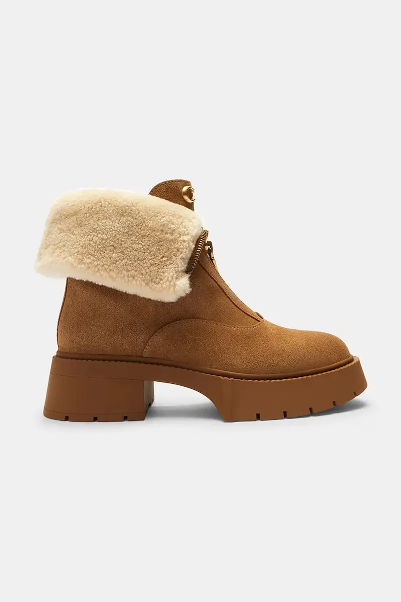 stivaletti alla caviglia Leah Platform donna colore marrone CCH85