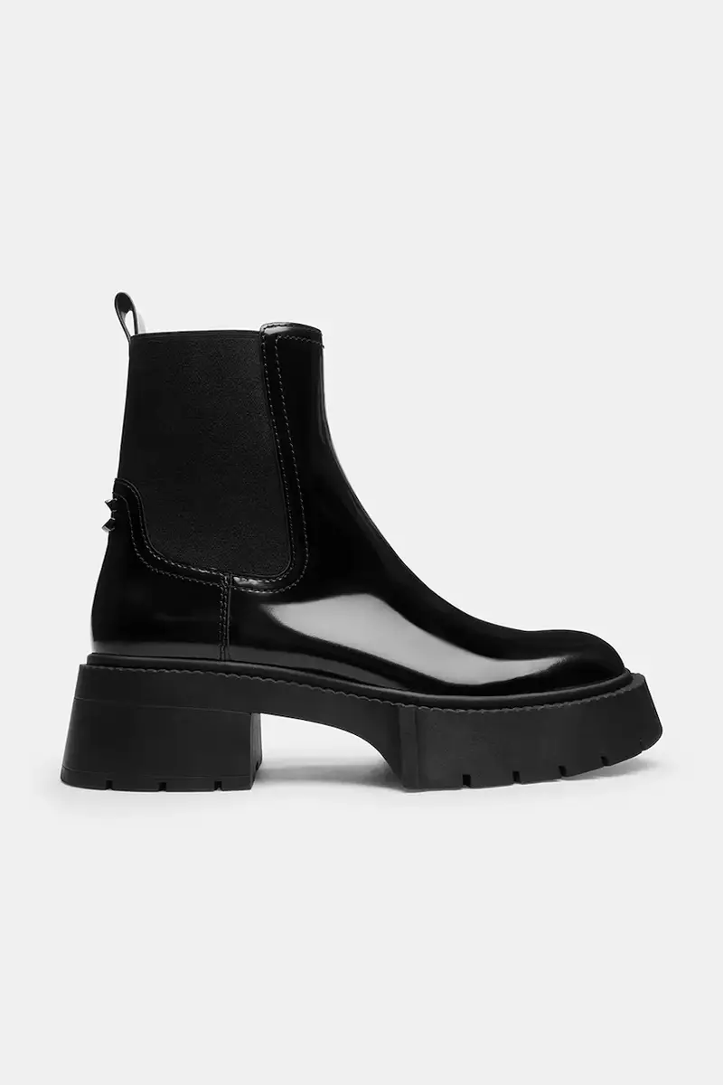 stivaletti alla caviglia Leah Platform Nero