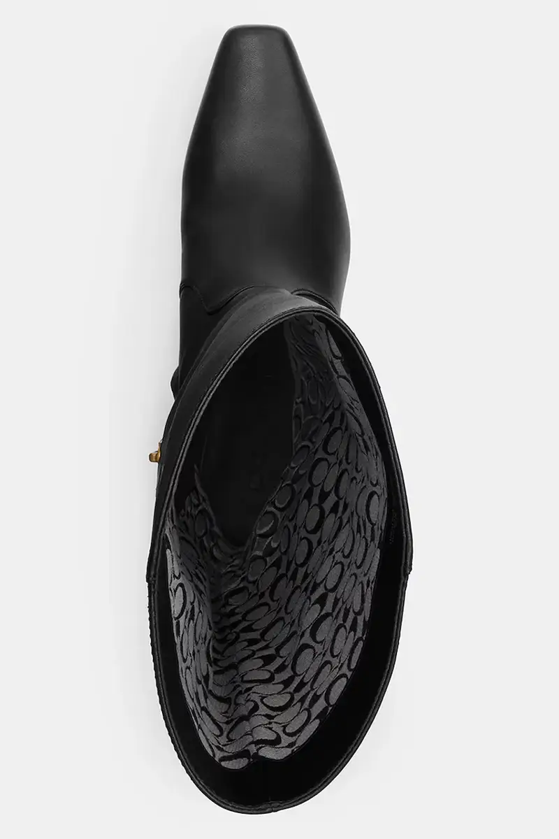 stivali in pelle Sculpted C Kitten Heel Leather Boot colore nero CBP30 miniatura 4